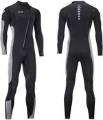 Wetsuit Men and Women 3mm Neoprene Diving Wet Suit with Front Zipper for Scuba