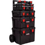 Excel Mobile Storage Modular Tool Box Set 6 Piece Set Heavy Duty Organiser 32121