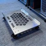 Stainless Steel PC Stand Load Bearing Rolling PC Stand Wide Base for Desk