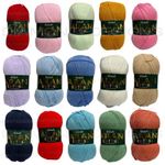 ❤ Aran Wool 400g Woolcraft Knitting Yarn Acrylic 20+ Shades UK SELLER  ❤