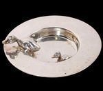 Lovely Vintage Solid Silver DUCKS IN A POND Pin Dish, Links of London 1998 (50g)