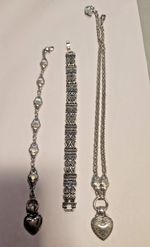 Lot Of Brighton Jewelry Necklace and 2 Bracelets-Lot A