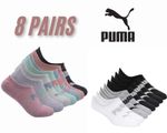 Puma Men women  no show low cut cotton summer   Sneaker Sock, 8 pairs , UK6-8 