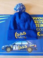 Subaru World Rally Team 555 Blue Embroidered Bobble Beanie Hat #Mcrae 90s New