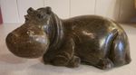 Gorgeous Genuine Polished Hippo Stone Hand  Carving Sculpture Figurine 