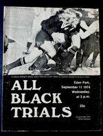 NEW ZEALAND ALL BLACKS RUGBY TRIALS 1974 PROGRAMME