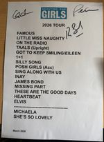 Scouting For Girls Autograph - She's So Lovely - Signed A4 2026 Set List