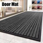 Non Slip Rubber Door Mat Heavy Duty Washable Rug Indoor Outdoor Welcome Door Mat