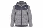 The North Face Girls Basic Jacket Size 14-15 Years Grey Striped Mid-Length Zip
