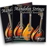2 PACKS Mandolin Strings With Loop Ends - Light Regular Gauge Long - Adagio Pro 