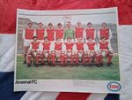 VINTAGE ESSO GIVEAWAY ARSENAL  FOOTBAL POSTER 1969-70 15"x 12"