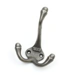 Oakcrafts - Antique Cast Iron 1883 Triple Coat Hook