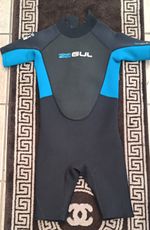 Gul Kids Shorty Wetsuit Short Sleeve Short Leg Zip Back Black/Blue 13 YRS