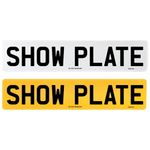 Show Plates - Front & Rear License Plates Number Plates Show Standard 2D Printed