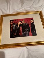 signed photo framed picture of blue