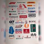 Formula sponsor  And Partner stickers For Helmet ,Pc Etc