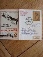 “Battle of Britain 1973 FDC signed Bader & Stanford-Tuck – flown Spitfire cover”