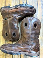 twisted x waterproof brown leather western work boots men’s us 10m vintage cowbo