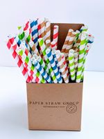 Bulk Paper Straws - 8mm x 200mm Trade 1000/ 5000 /1000 Eco Friendly - UK made