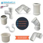 32mm 40mm Push Fit Waste Pipe Fittings Plumbing Drainage Bends Tees WHITE