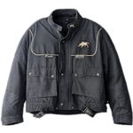 Buffalo Mens Large Black Textile Motorbike Jacket CE Armour Reflective Biker