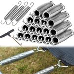 15/30/45-Pk 7" 8" Heavy Duty Trampoline Springs Galvanised Replacement + T-Hook