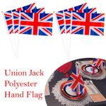 Union Jack Hand Held Flags Small Waving Flags for Britain UK GB Party Event