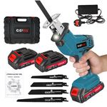 2 Battery 21V Reciprocating Saw Cordless Hand Saw Electric Wood Metal Cutter UK
