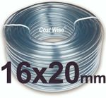 16mm/20mm PVC TUBE CLEAR FLEXIBLE HOSE PIPE - FISH, CAR, AQUARIUMS, AIR LINE