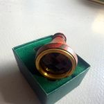 Optical Glass & Brass Lens in Green Presentation Box, Period 1987–Present