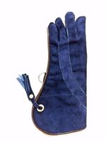 Eagle & Falconry Glove Nubuck Leather, Blue Color, 3 Layers, 16" Long, All Sizes