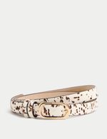 Marks & Spencer Womens Leather Belt in Brown Mix - M&S
