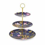 Portmeirion Sara Miller Orchard Tier Cake Stand - Navy