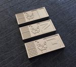 Metal Biochips set of 3 with 3M Backing Tape inspired By Rogue Trooper