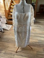 Gorgeous Ian Stuart Ivory/Silver Peplum Style Dress 20-22