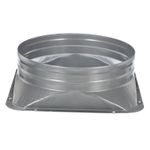 8 Inch Duct Connector Flange Square to Round Interface Straight Pipe Flange