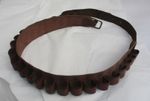 Original Vintage Cartridge Belt - Leather & Canvas - 12 Gauge. Extended Size