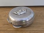 Vintage Royal Merchant Navy Silver plated  Powder Compact baring the Naval Crown