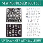 32/42pcs Professional Sewing Machine Presser Feet Kit Low Shank Snap-On Set