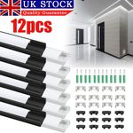 12Pack LED Aluminium Channel Profile 3.3ft Extrusion Diffuser Strip Lights Cover
