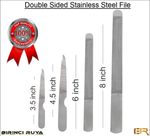 Stainless Steel Nail Files Double Sided Metal Nail File Manicure Pedicure Use UK