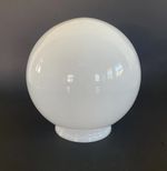 Preowned New Old Stock 6” White Opal Round Glass Ball Globe Lamp Shade