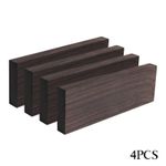 2/4 Pcs Black Ebony Lumber Wood Timber Handle Plate Natural Wood Knife Handle