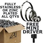 Stainless Steel Or Zinc Hose Clips Pipe Clamps Jubilee 304ss Ash Quality