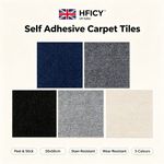 Self‑Adhesive Carpet Tiles Hard‑Wearing DIY Flooring Commercial Office Home  ： ：