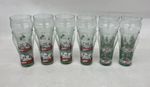 Libbey Coca-Cola Christmas Glass Set 12 Piece Pinecone Tree Vintage Drinking 