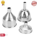 Mini Stainless Steel Funnel for Hip Flask Small Mouth Narrow Bottle Filling UK