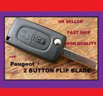 2 button Peugeot 406 407 307  Flip Uncut Key Blade NEW