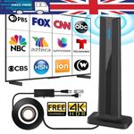 Freeview TV Aerial 250+ Miles 360° Digital TV Antenna with Amplifier Booster