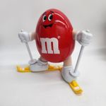 vintage 1991 red m&m skiing candy dispenser mars collectible 18cm 